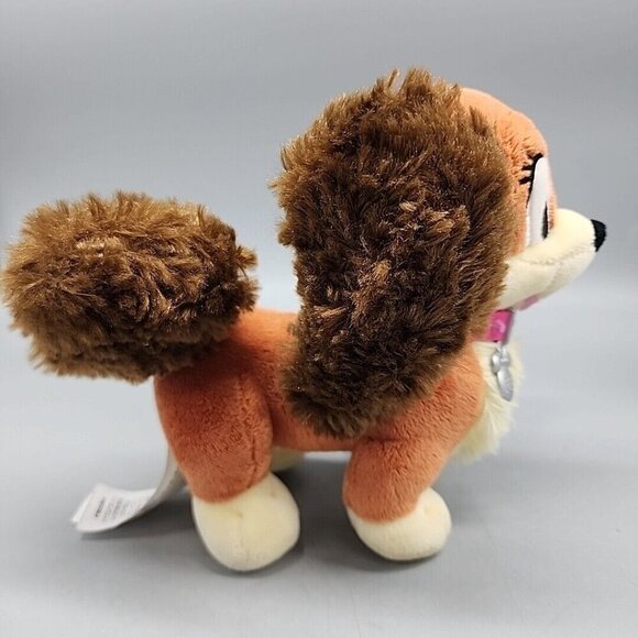 Lady & The Tramp Cute Female Puppy Dog Fifi Collar Plush Doll Disney Store 6" - Picture 3 of 4